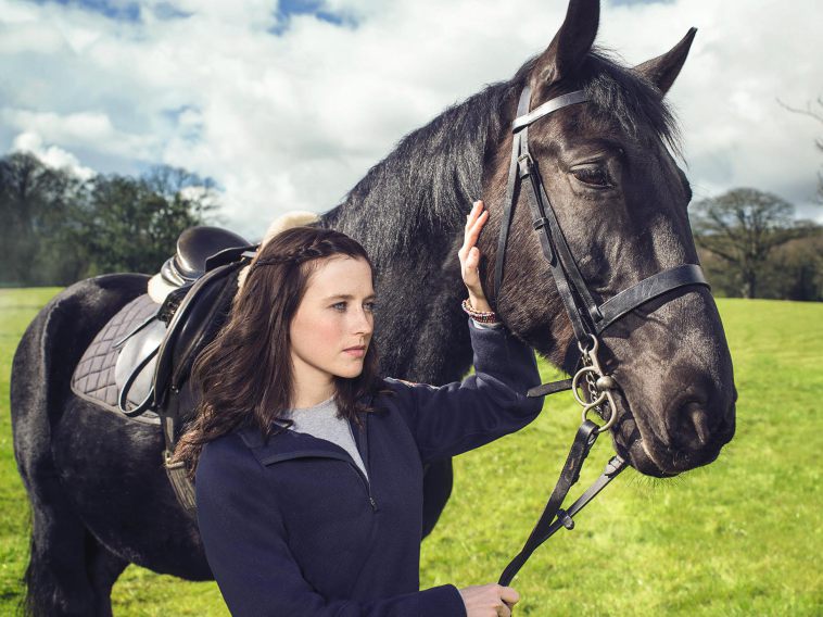 Pictured: TK (Horse) and KIT (Kendra Timmins) in RIDE on Nickelodeon. Photo: Stuart Pettican/Nickelodeon. 2016 Viacom International Inc. All Rights Reserved