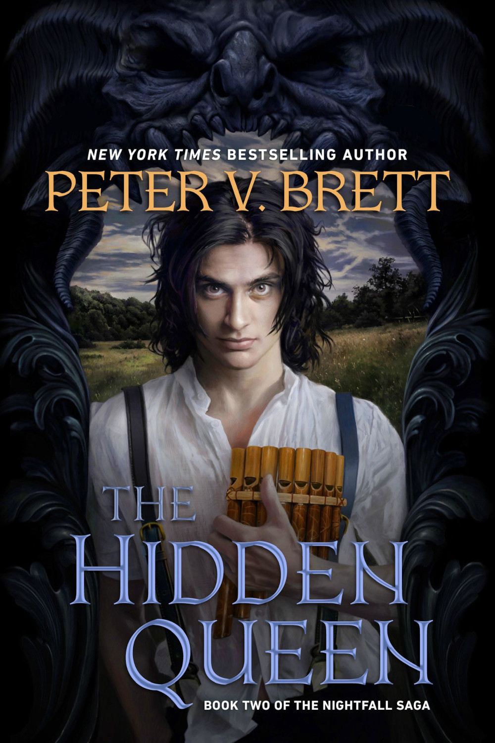 The Hidden Queen by Peter V. Brett, Book Two of The Nightfall Saga (US cover)