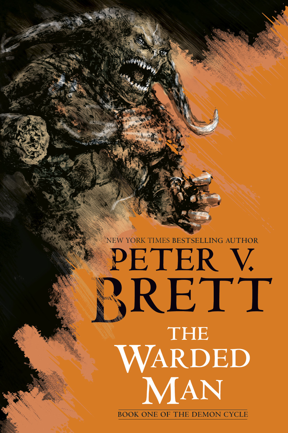 The Warded Man by Peter V. Brett, Book One of The Demon Cycle (US cover)